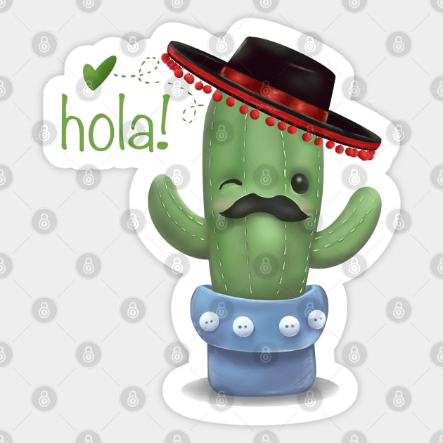 Hola cactus! Sticker by FoxTag